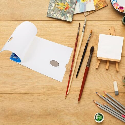 Paper Paint Palette Book, 25 Sheets for Watercolor, Acrylic and Oil Mixing in Kuwait