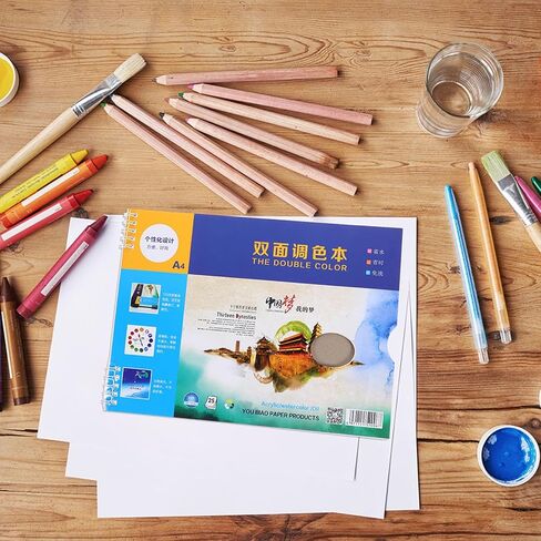 Paper Paint Palette Book, 25 Sheets for Watercolor, Acrylic and Oil Mixing in Kuwait