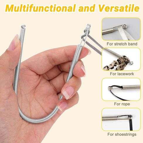 Efficient Threader Universal Rope Threader with Spring-Loaded Eye, Ideal Home Sewing and Multi-Purpose Elastic Waistband Tool Spring Loaded Durable Accessories in Kuwait