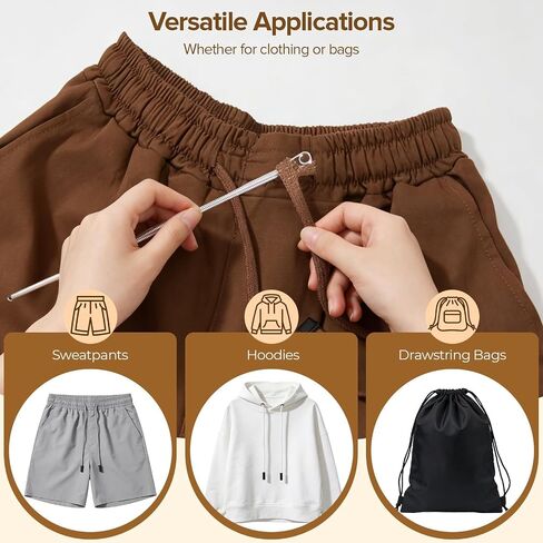 Efficient Threader Universal Rope Threader with Spring-Loaded Eye, Ideal Home Sewing and Multi-Purpose Elastic Waistband Tool Spring Loaded Durable Accessories in Kuwait