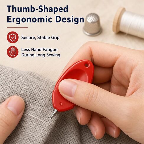 15 Pack Needle Threader, Thumb-Shaped Plastic Needle Threaders for Hand Sewing, Easy Threading Tool for Small Eye Needles, Sewing Machine Needle Threader for Elderly & DIY (5 Blue, 5 Yellow, 5 Red) in Kuwait