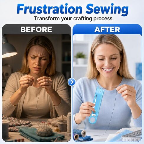 Sewing Machine Needle Threader (2Pcs,Red+Blue) in Kuwait