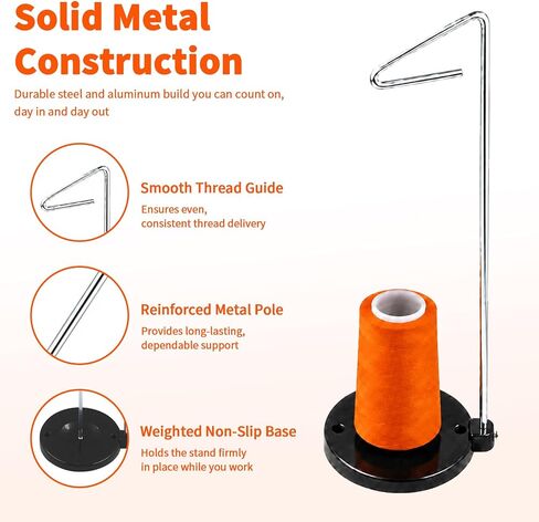 Thread Stand for Sewing, Metal Cone Holder for Sewing Fits 500-5500Y Cones in Saudi Arabia