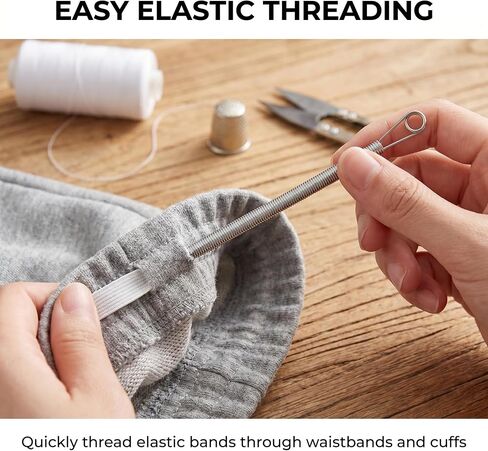 3Pcs Metal Drawstring Threader, Flexible Elastic Cord Replacer for Pants in Kuwait