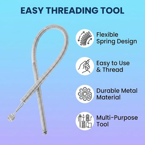 3Pcs Metal Drawstring Threader, Flexible Elastic Cord Replacer for Pants in Kuwait