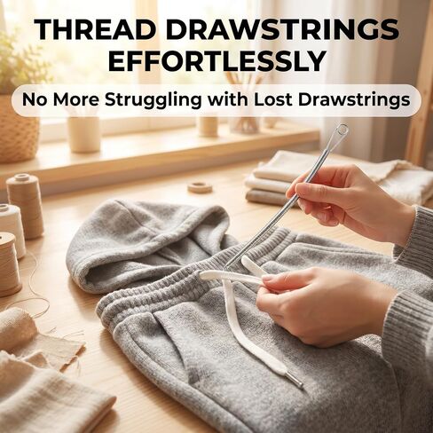 3Pcs Metal Drawstring Threader, Flexible Elastic Cord Replacer for Pants in Kuwait