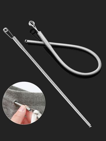 2 PCS Universal Rope Threader with Spring-Loaded Eye, Efficient Tool for Home Sewing, Elastic Waistbands & Multi-Purpose Use in Kuwait