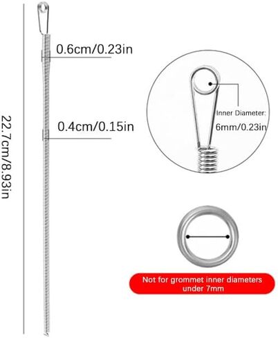 2 PCS Universal Rope Threader with Spring-Loaded Eye, Efficient Tool for Home Sewing, Elastic Waistbands & Multi-Purpose Use in Kuwait
