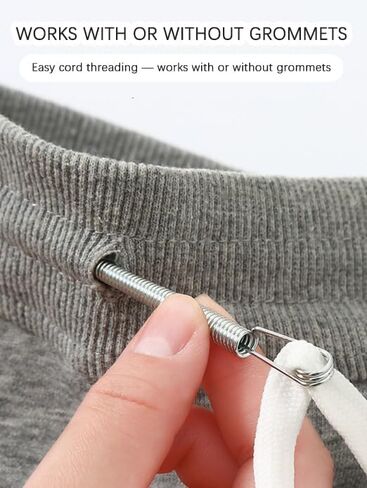 2 PCS Universal Rope Threader with Spring-Loaded Eye, Efficient Tool for Home Sewing, Elastic Waistbands & Multi-Purpose Use in Kuwait