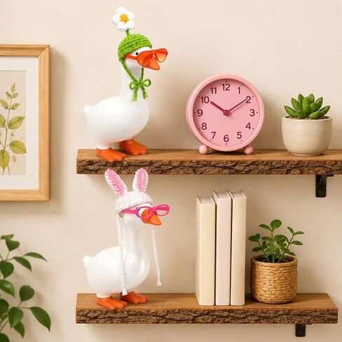 12Pcs 7Inch Desk Goose Outfits Knit Hats Sunglasses Desk Accessories Decor in Kuwait