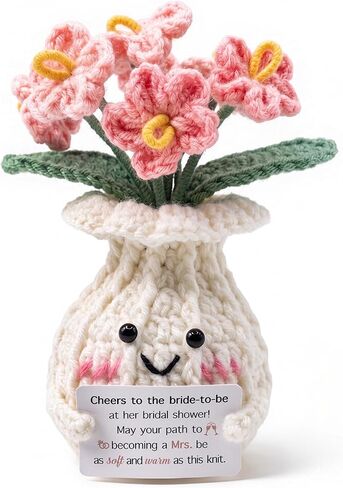 Cute Bridal Shower Gifts for Bride to Be, Crochet Knitted Flowers in Saudi Arabia