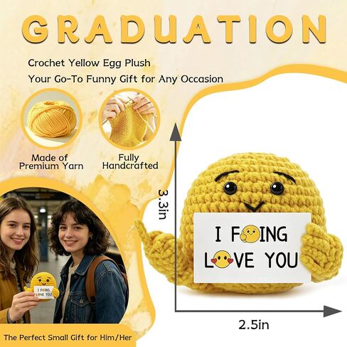 Best Friend Gift for Women Men Crochet Positive Egg Funny Birthday Gift in Kuwait