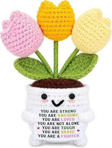Get Well Gifts for Women After Surgery, Emotional Support Tulip Crochet in Kuwait