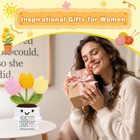 Get Well Gifts for Women After Surgery, Emotional Support Tulip Crochet in Kuwait