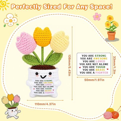 Get Well Gifts for Women After Surgery, Emotional Support Tulip Crochet in Kuwait