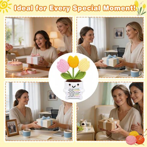 Get Well Gifts for Women After Surgery, Emotional Support Tulip Crochet in Kuwait