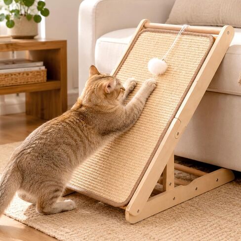 CHEERHOME PETS Sisal Cat Scratcher Ramp Adjustable L Shape Scratching Post in Kuwait