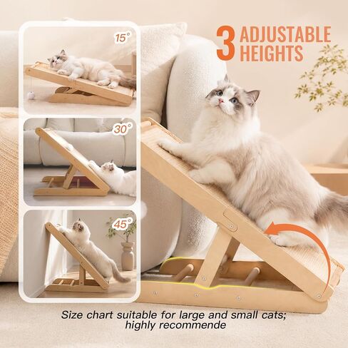 CHEERHOME PETS Sisal Cat Scratcher Ramp Adjustable L Shape Scratching Post in Kuwait