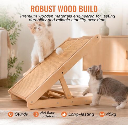 CHEERHOME PETS Sisal Cat Scratcher Ramp Adjustable L Shape Scratching Post in Kuwait