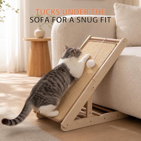CHEERHOME PETS Sisal Cat Scratcher Ramp Adjustable L Shape Scratching Post in Kuwait