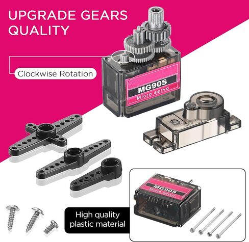 Hanaive 16 Pcs 9g Micro Servo Motor Mini Servo Motors Rc Kit in Kuwait