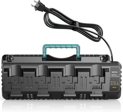 4-Port Battery Rapid Charger DCB104 for DEWALT 12V MAX, 20V MAX, and FLEXVOLT 20V/60V MAX Lithium ion Battery Charging Station (w/ 2 USB Ports) in Kuwait