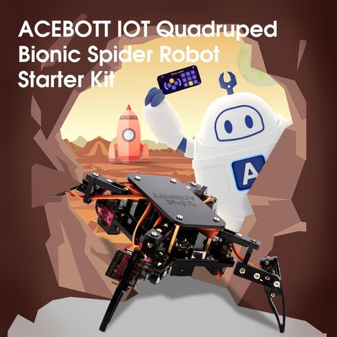 ACEBOTT Science Kits Spider Robot Building Kit STEM Crawling Robot Gifts for Kids Boys Ages 8-12 Girls, Scientific Coding Robotic Technic Creative DIY Toys for Birthday in Kuwait