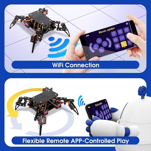 ACEBOTT Science Kits Spider Robot Building Kit STEM Crawling Robot Gifts for Kids Boys Ages 8-12 Girls, Scientific Coding Robotic Technic Creative DIY Toys for Birthday in Kuwait