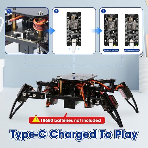 ACEBOTT Science Kits Spider Robot Building Kit STEM Crawling Robot Gifts for Kids Boys Ages 8-12 Girls, Scientific Coding Robotic Technic Creative DIY Toys for Birthday in Kuwait