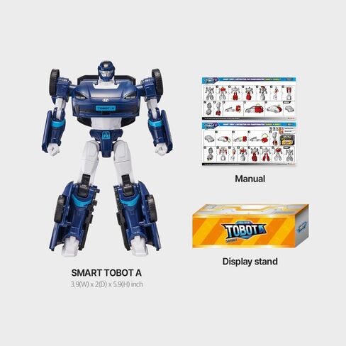 NEW TOBOT, SMART TOBOT A, Youngtoys Transforming Collectible Vehicle to Robot, Heroes Animation Character Toys for Kids 4 and up Transform Toys Cars, Medium Size 6-inch in Kuwait