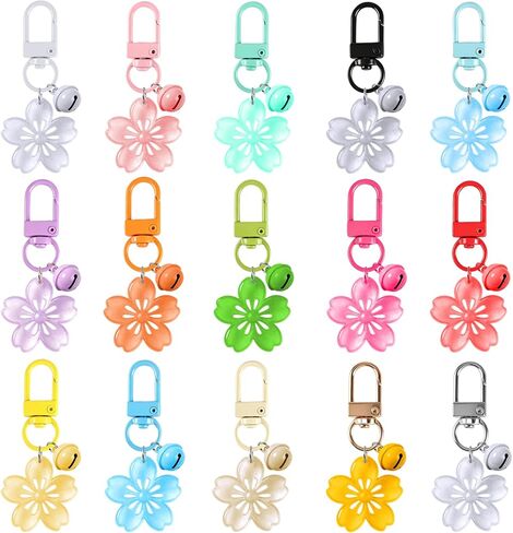Phinus Keychain Clips 70P, Swivel Snap Lobster Claw Keychain Clasps, 15 Color Key Chain Hooks for DIY, Bag Charm, Purse Accessories, Craft Making Supplies in Kuwait