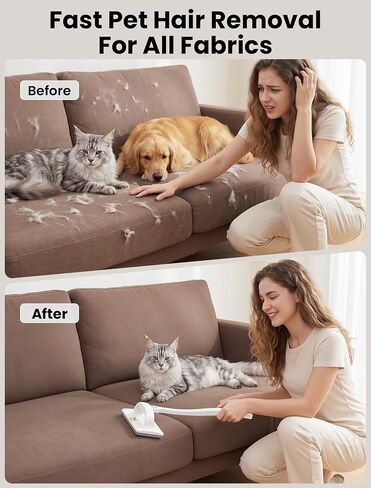 ORDORA Reusable Pet Hair Remover Brush for Furniture, Dog & Cat Fur in Kuwait