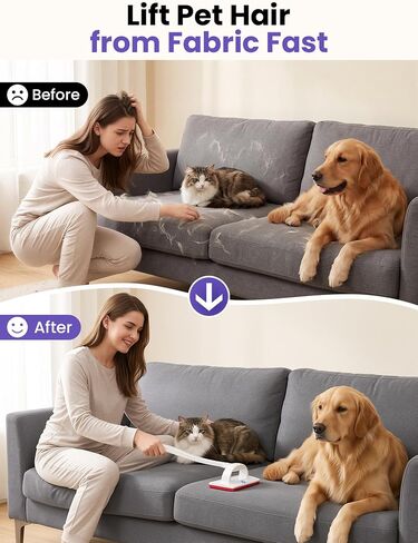 DELOMO Reusable Pet Hair Remover Brush for Furniture, Dog & Cat Fur Remover in Kuwait