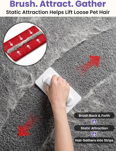 DELOMO Reusable Pet Hair Remover Brush for Furniture, Dog & Cat Fur Remover in Kuwait