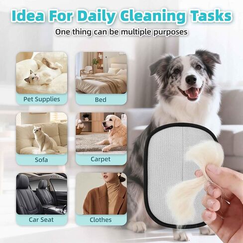 Pet Hair Removal Glove, Electrostatic Pet Hair Remover for Dogs & Cats in Kuwait