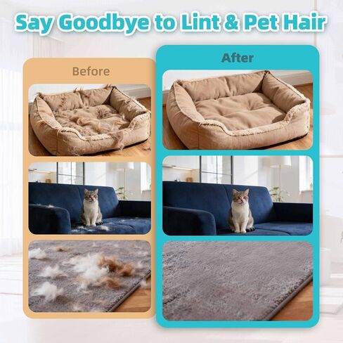 Pet Hair Removal Glove, Electrostatic Pet Hair Remover for Dogs & Cats in Kuwait