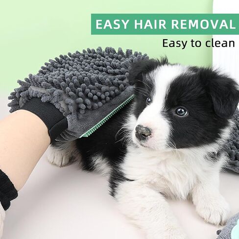 Green Double-Sided Dog Bath Glove Dog Washing Glove for Dogs&Cats in Kuwait