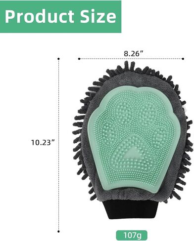 Green Double-Sided Dog Bath Glove Dog Washing Glove for Dogs&Cats in Kuwait