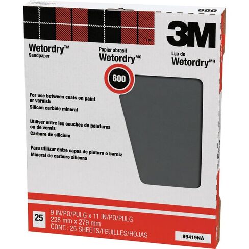 3 m pro-pak wetordry خشن الملاءات ، عدد الخيوط 600 a-grit ، مقاس 22.9 سم من 13 in Kuwait