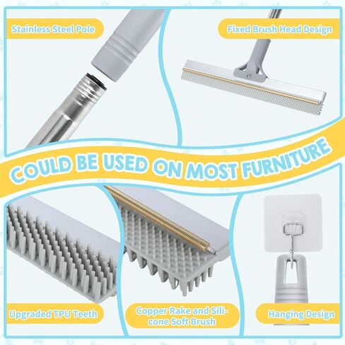 Carpet Rake for Pet Hair Removal Tool, Reusable Pet Hair Remover Broom in Kuwait