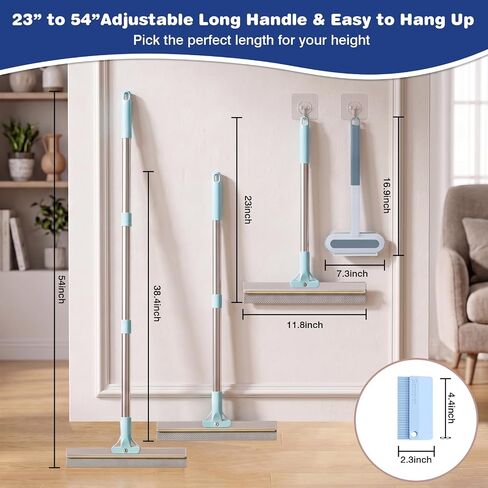 Carpet Rake for Pet Hair Removal: Adjustable 54" Handle No Bending in Kuwait