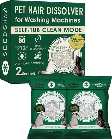 Washing Machine Cleaner for Pet Hair, 2 Sachets in Kuwait