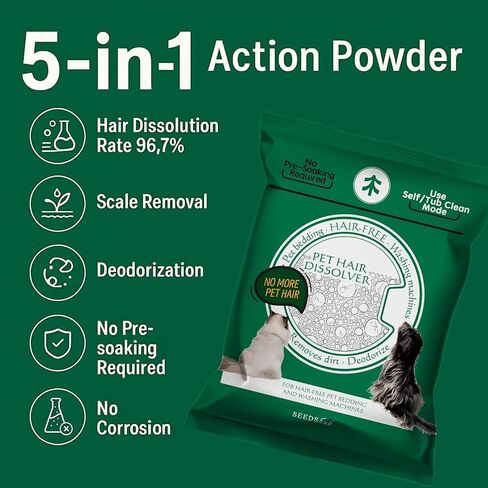 Washing Machine Cleaner for Pet Hair, 2 Sachets in Kuwait