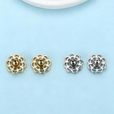 4PCS Flower Earring Backs for Droopy Ears,Heavy Earrings in Kuwait