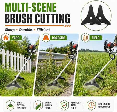 3-Tooth Brush Cutter Blade Kit for STIHL FS 80 in Kuwait