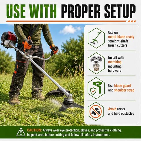 3-Tooth Brush Cutter Blade Kit for STIHL FS 80 in Kuwait