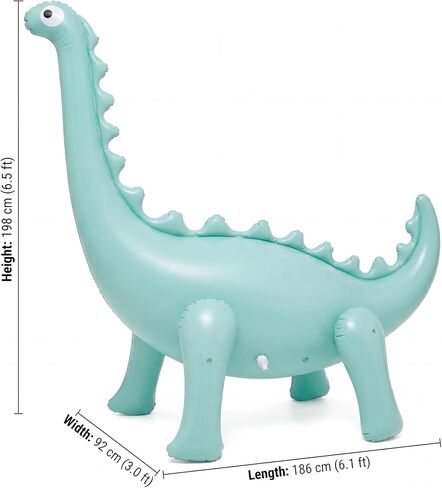 Inflatable Dinosaur Sprinkler for Kids, 6.5FT Giant Brachiosaurus Water Spray Toy with 16.5FT Hose – Thickened PVC, Outdoor Backyard Summer Splash Toy for Toddlers Ages 3-12 in Kuwait