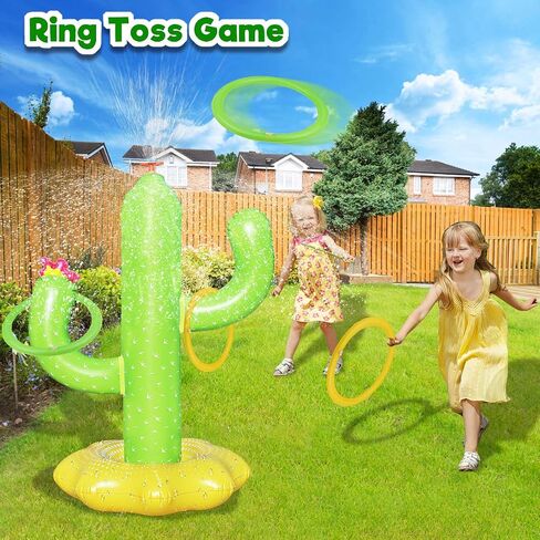 Sprinkler for Kids Outdoor Water Toy: Inflatable Cactus Toddler Sprinkler in Kuwait