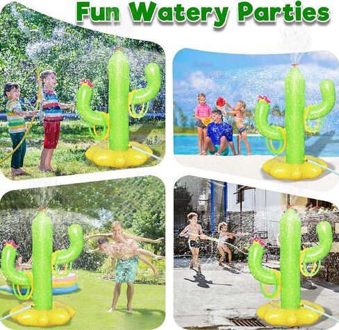 Sprinkler for Kids Outdoor Water Toy: Inflatable Cactus Toddler Sprinkler in Kuwait