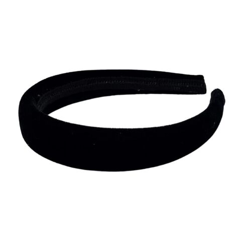 Bellefixe Wide Padded Headband for Women (1" Black Velvet) in Kuwait